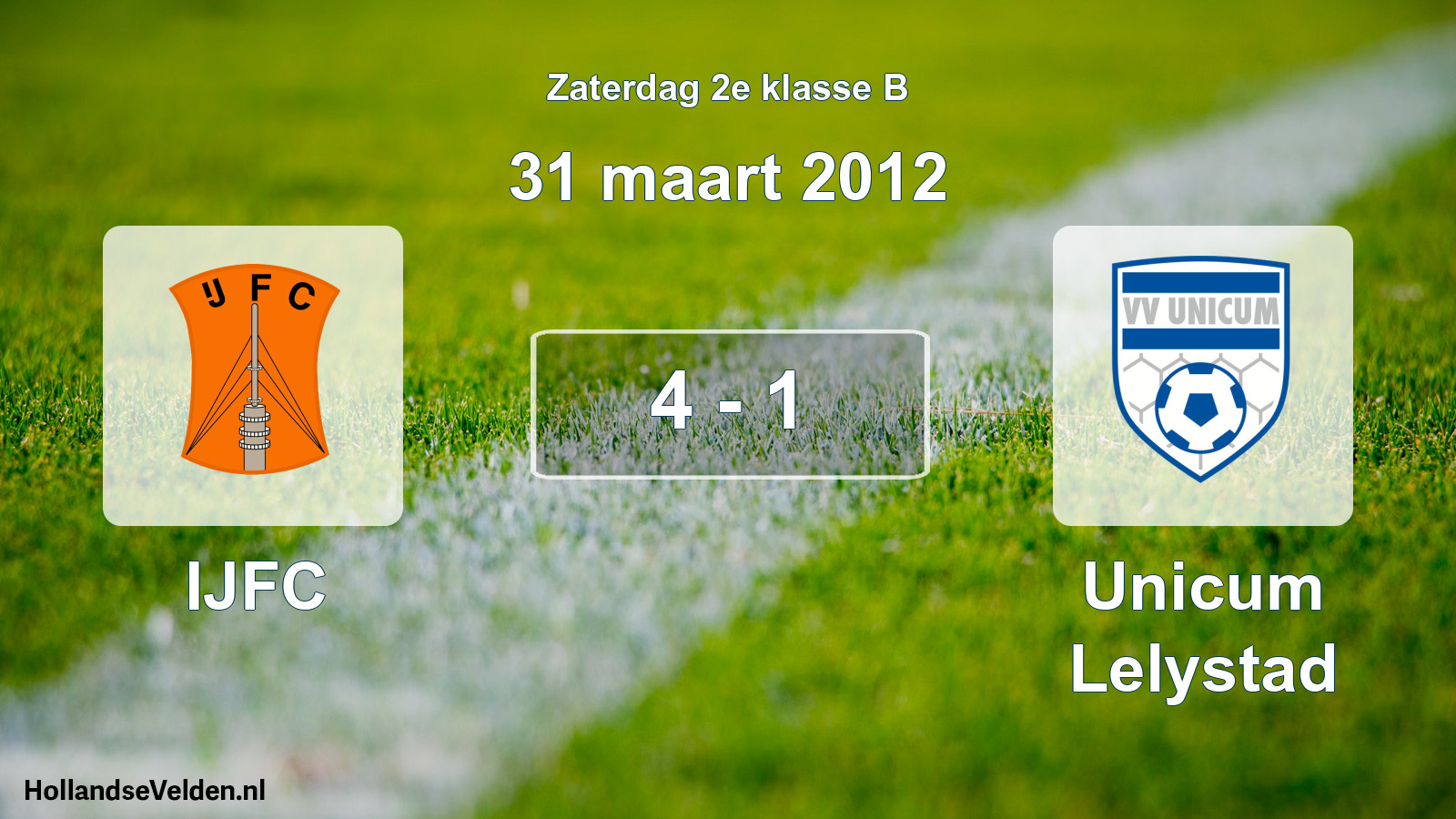Total number of matches played: IJFC - Unicum Lelystad 4 - 1 (31 March 2012)