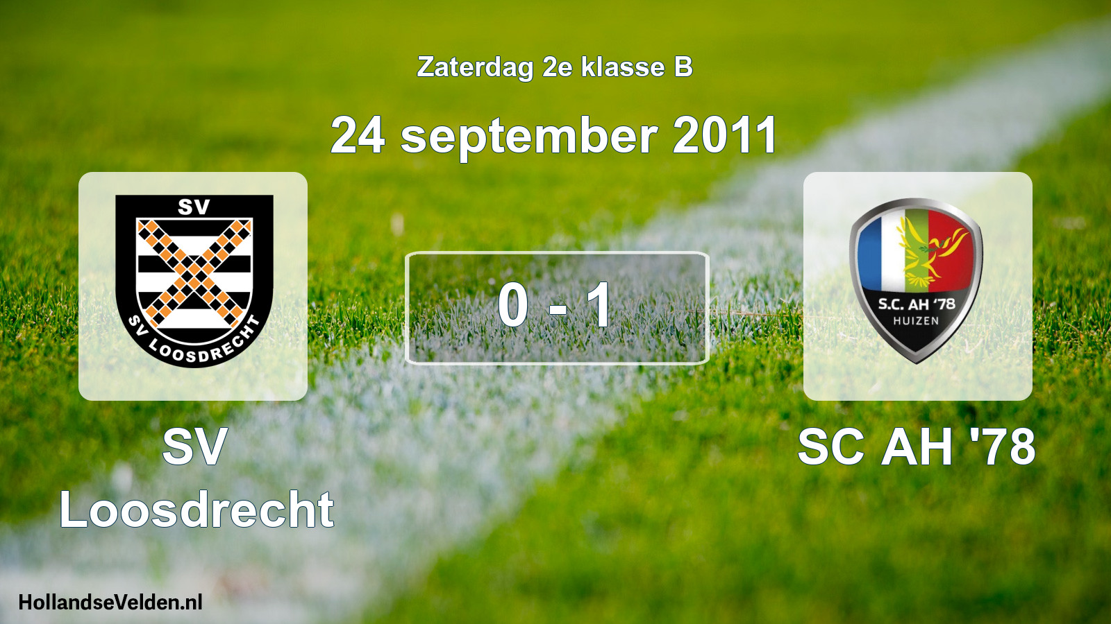 Total number of matches played: SV Loosdrecht - SC AH '78 0 - 1 (24 September 2011)