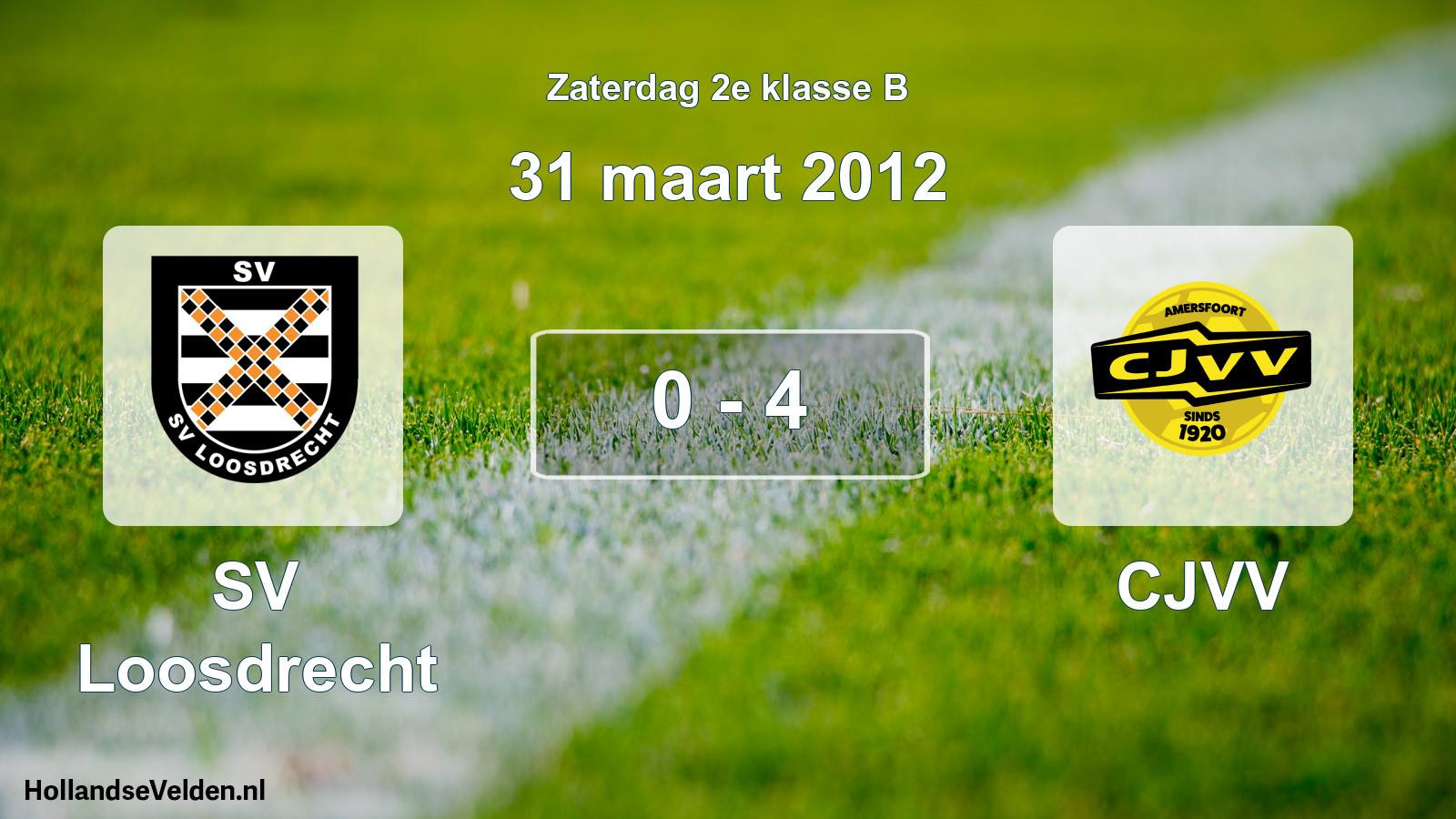 Total number of matches played: SV Loosdrecht - CJVV 0 - 4 (31 March 2012)