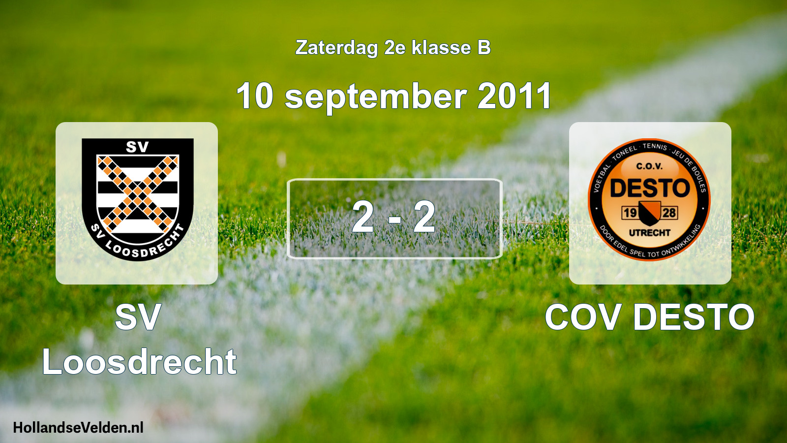 Total number of matches played: SV Loosdrecht - COV DESTO 2 - 2 (10 September 2011)