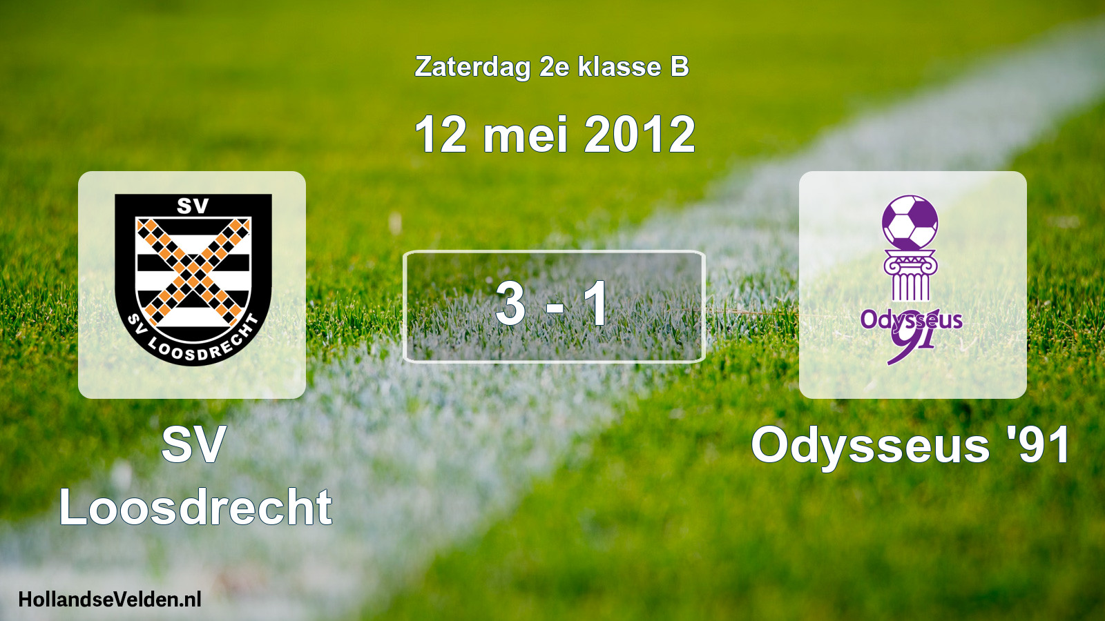 Total number of matches played: SV Loosdrecht - Odysseus '91 3 - 1 (12 May 2012)