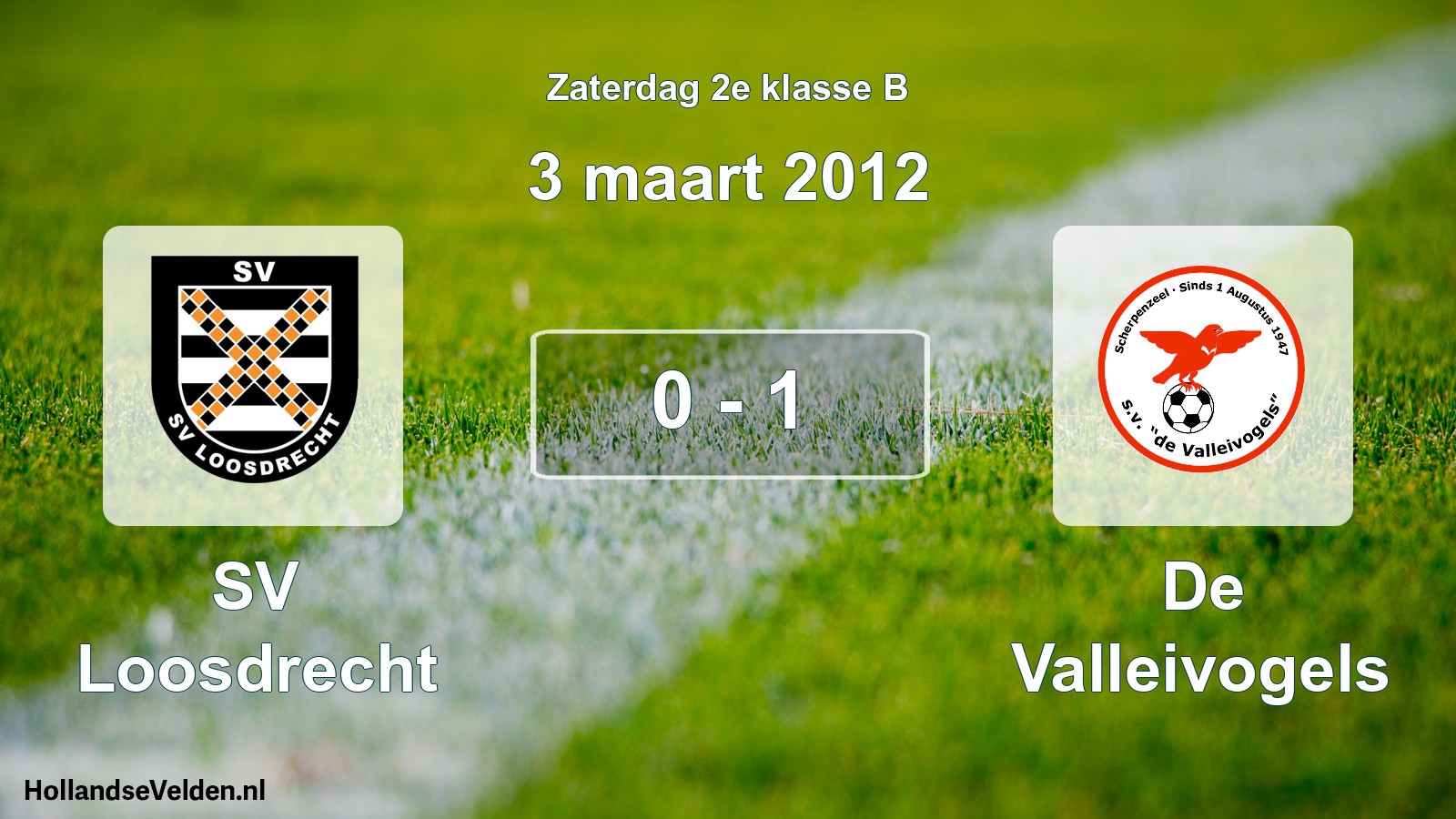 Total number of matches played: SV Loosdrecht - De Valleivogels 0 - 1 (3 March 2012)