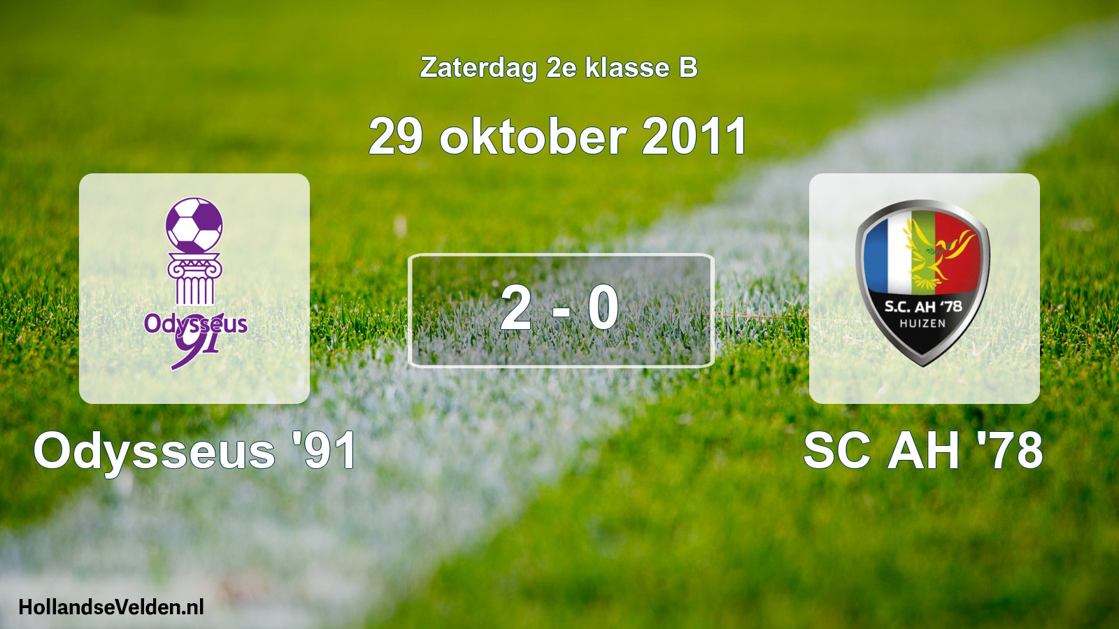 Total number of matches played: Odysseus '91 - SC AH '78 2 - 0 (29 October 2011)