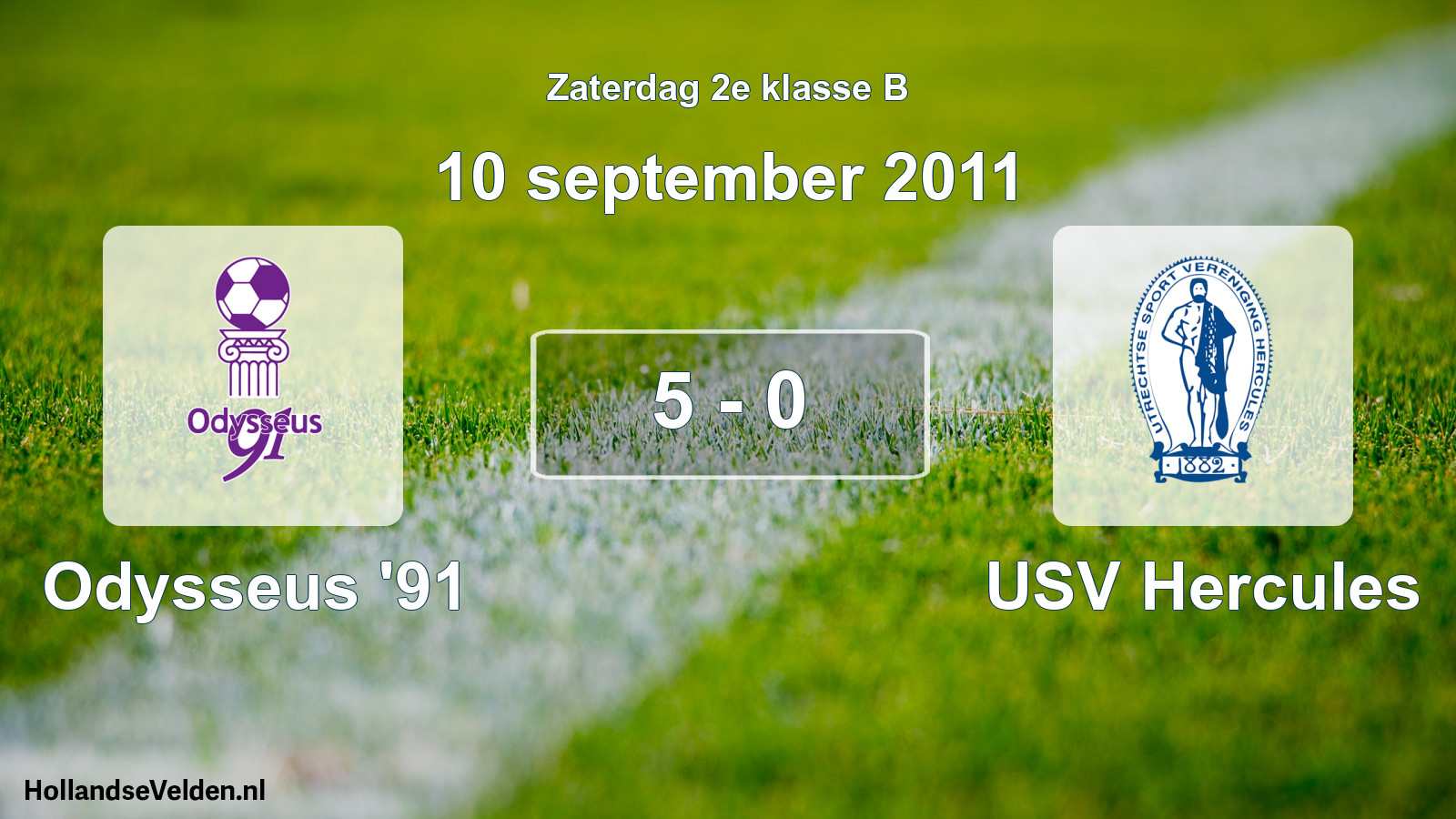 Total number of matches played: Odysseus '91 - USV Hercules 5 - 0 (10 September 2011)