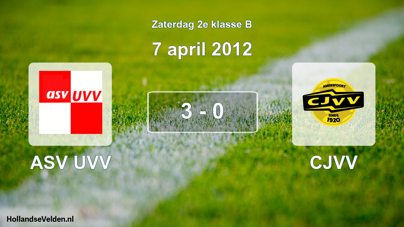 Total number of matches played: ASV UVV - CJVV 3 - 0 (7 April 2012)