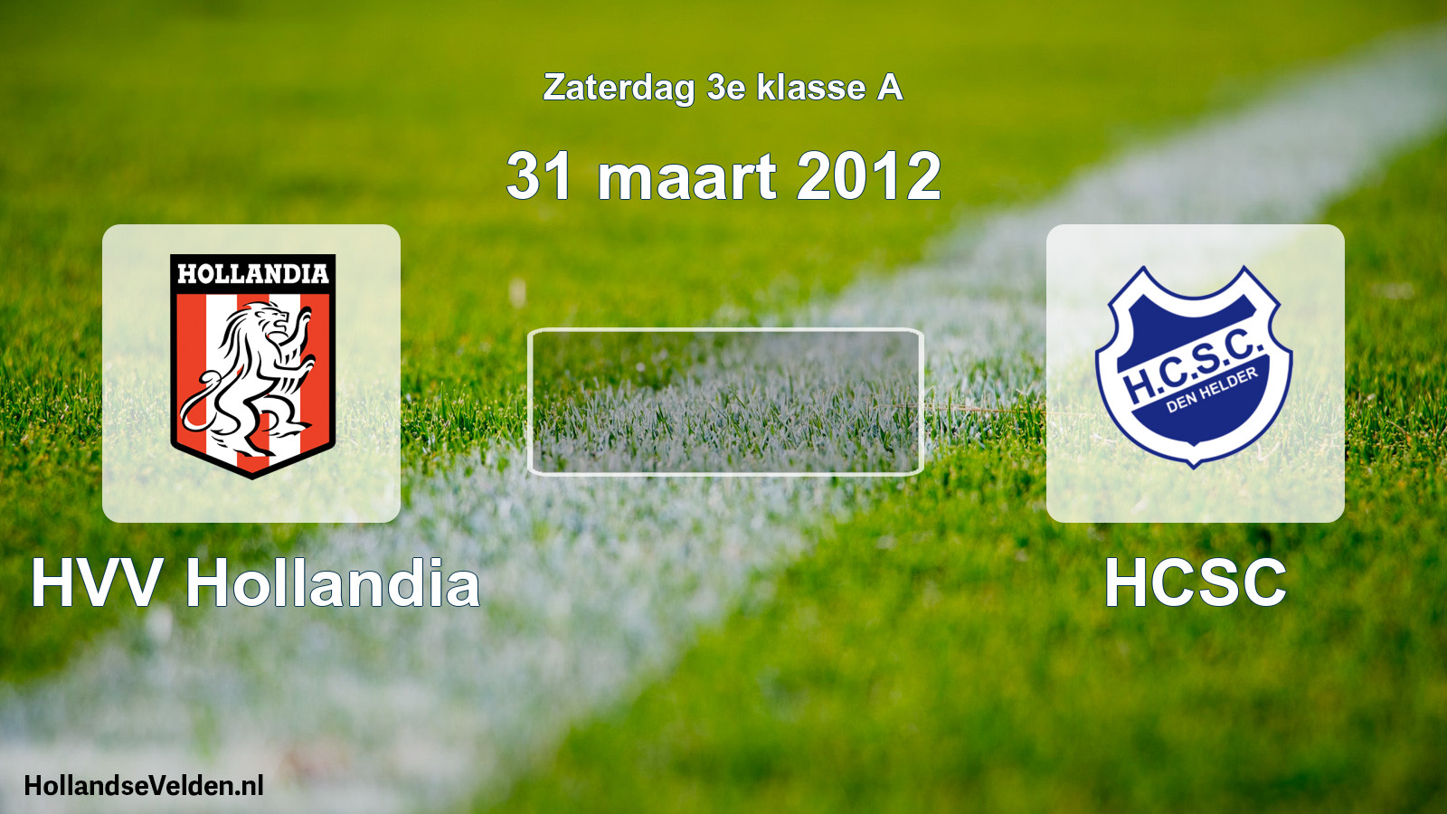 Scheduled Match: HVV Hollandia - HCSC (31 March 2012)