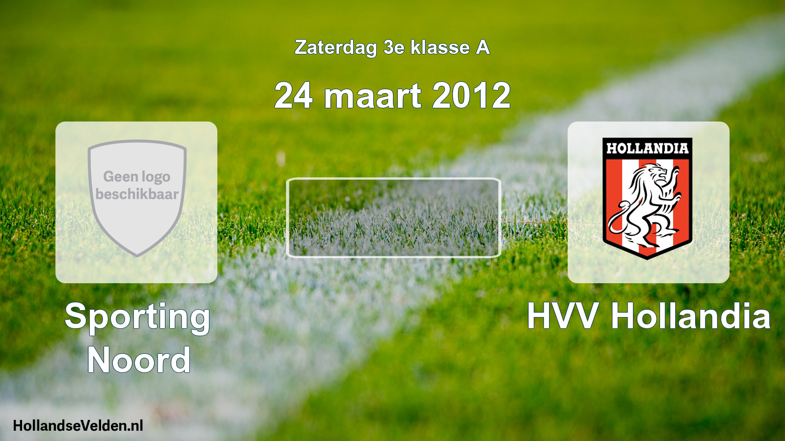 Scheduled Match: Sporting Noord - HVV Hollandia (24 March 2012)