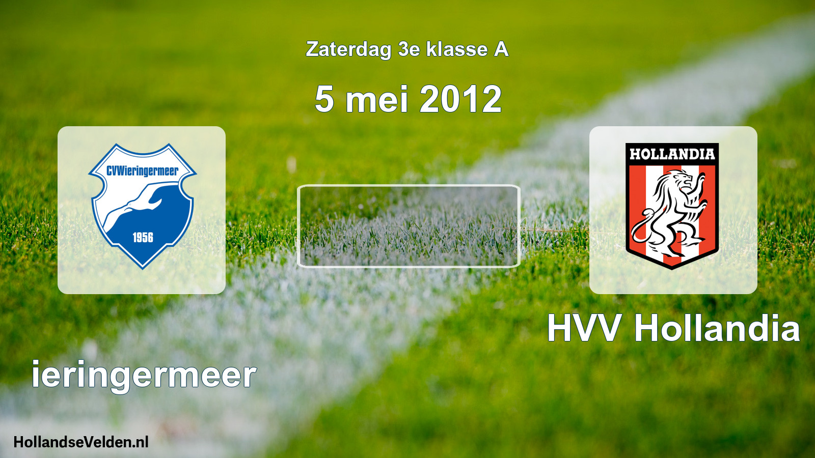 Scheduled Match: Wieringermeer - HVV Hollandia (5 May 2012)