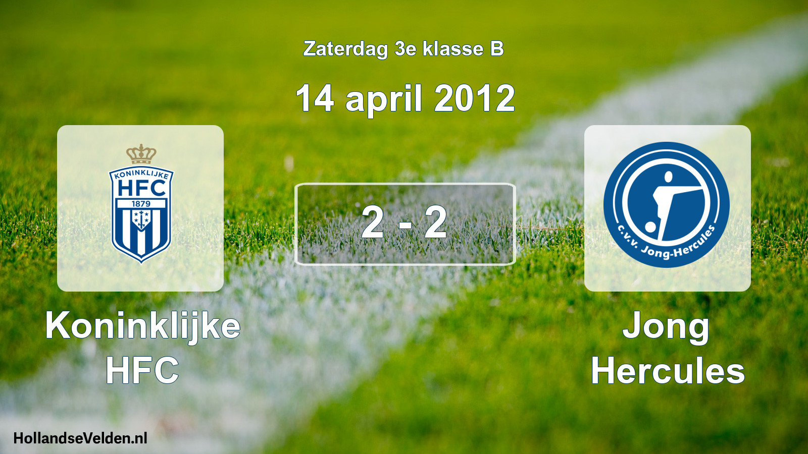 Total number of matches played: Koninklijke HFC - Jong Hercules 2 - 2 (14 April 2012)