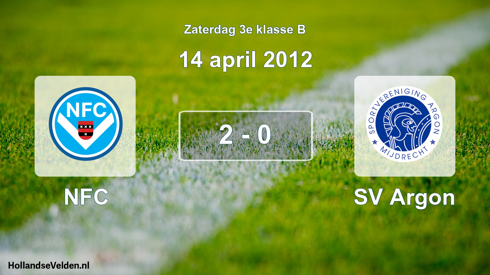 Total number of matches played: NFC - SV Argon 2 - 0 (14 April 2012)