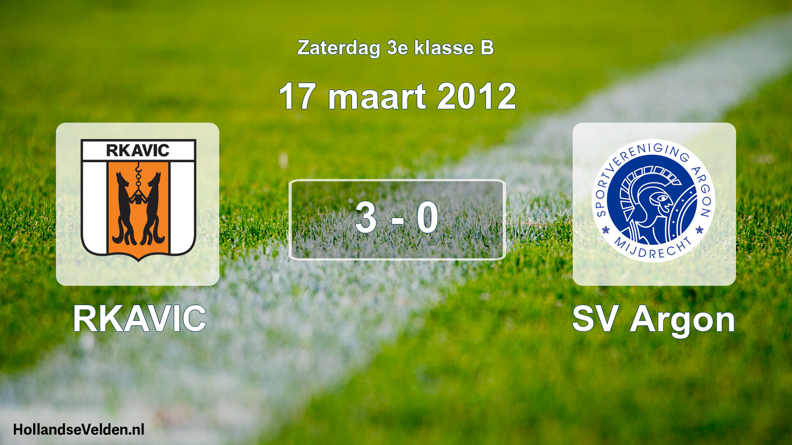 Total number of matches played: RKAVIC - SV Argon 3 - 0 (17 March 2012)