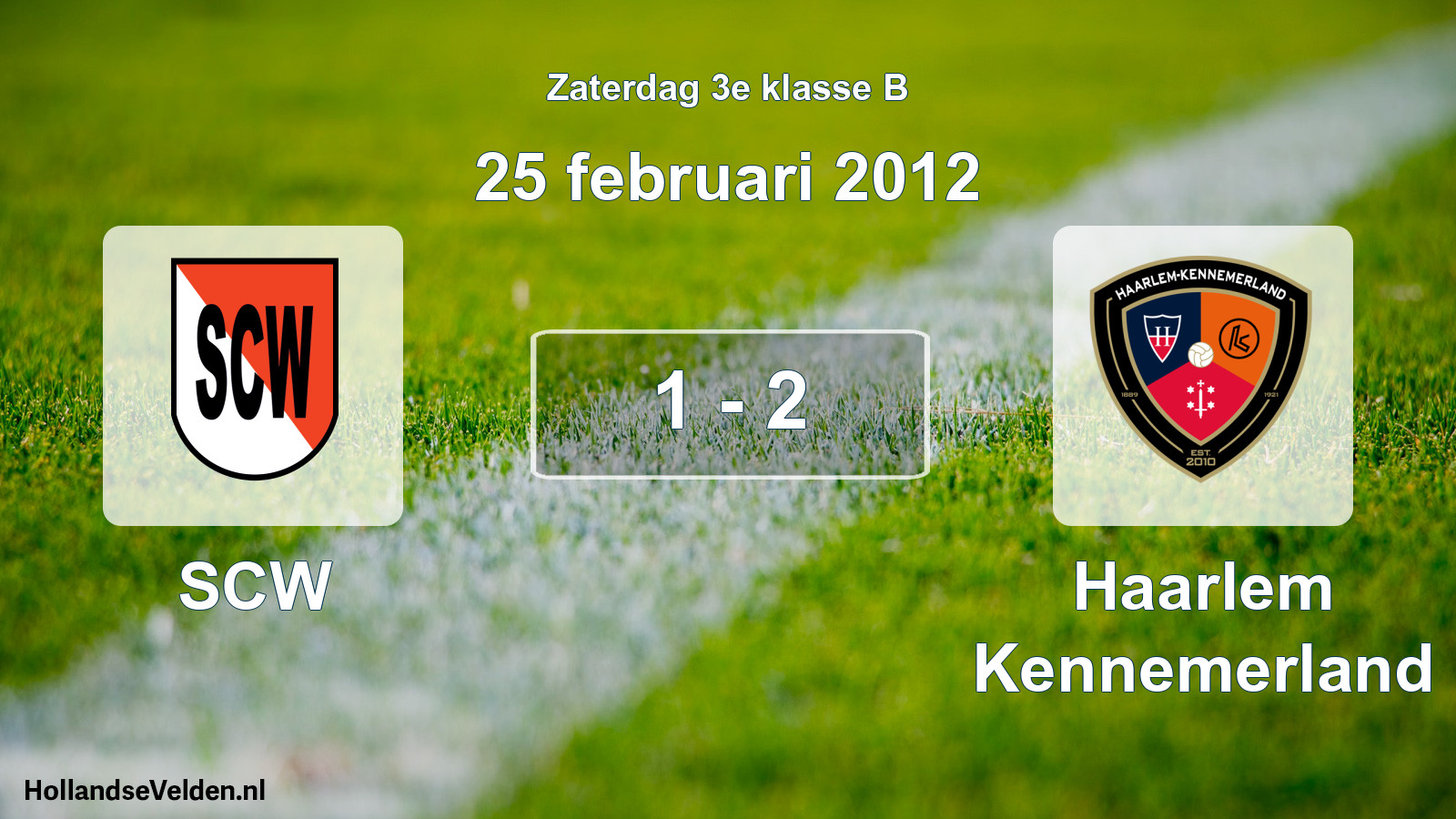 Total number of matches played: SCW - Haarlem Kennemerland 1 - 2 (25 February 2012)
