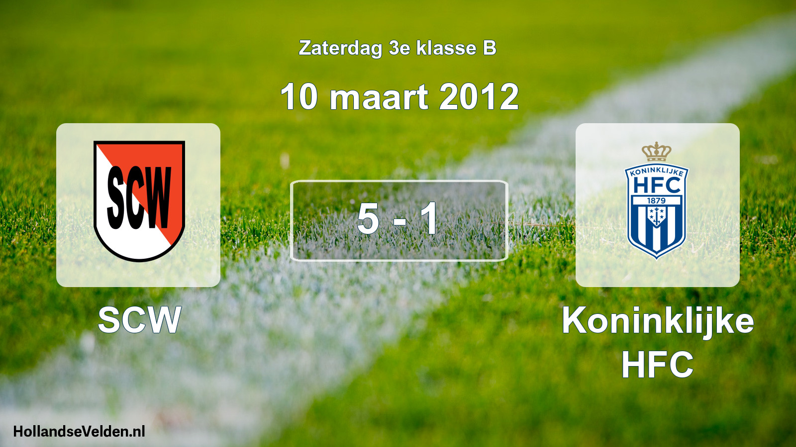 Total number of matches played: SCW - Koninklijke HFC 5 - 1 (10 March 2012)