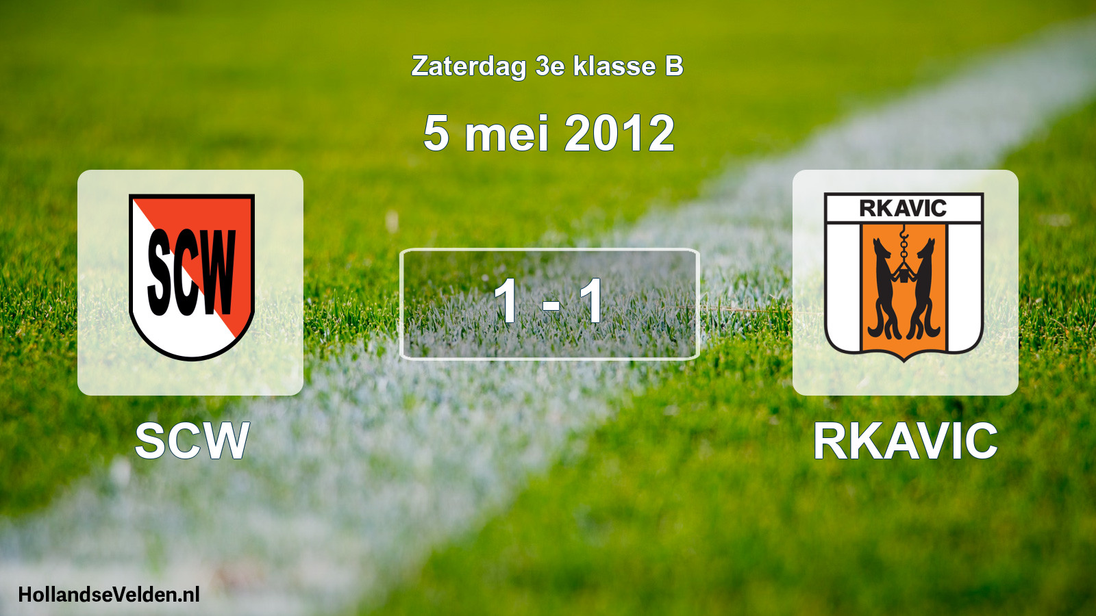 Total number of matches played: SCW - RKAVIC 1 - 1 (5 May 2012)