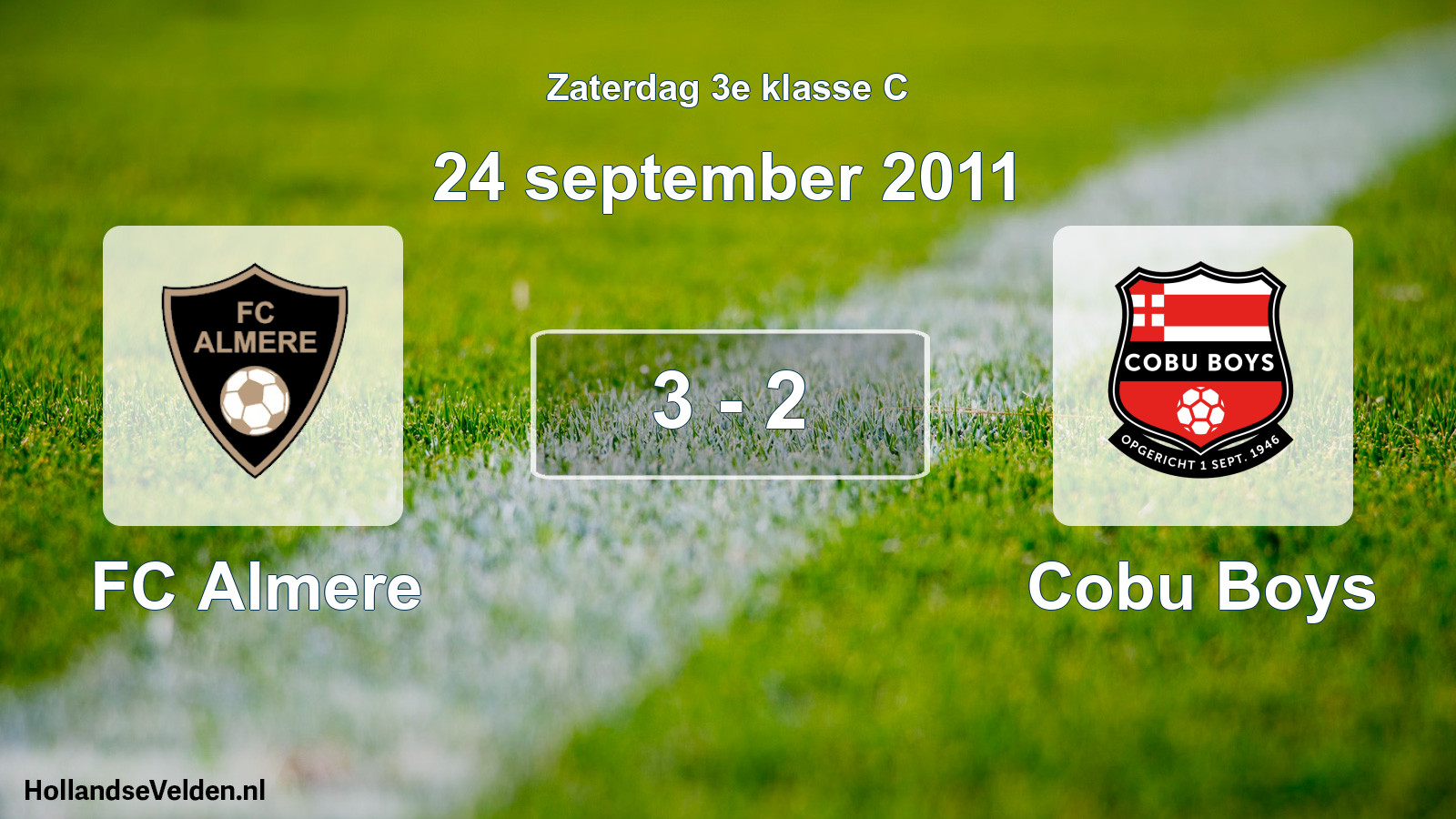 Total number of matches played: FC Almere - Cobu Boys 3 - 2 (24 September 2011)