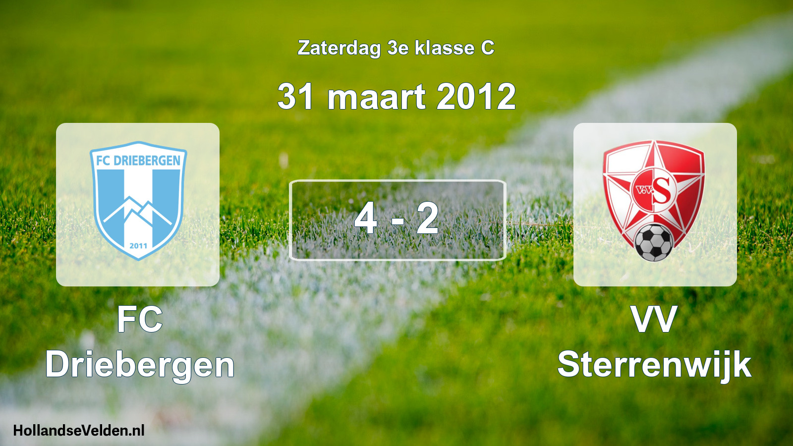 Total number of matches played: FC Driebergen - VV Sterrenwijk 4 - 2 (31 March 2012)
