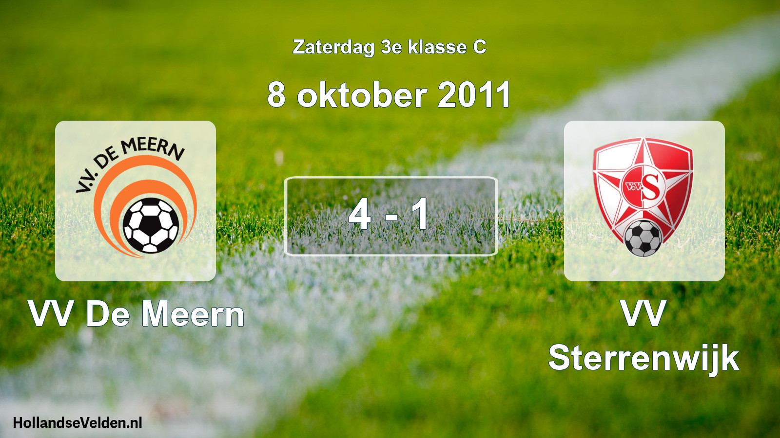 Total number of matches played: VV De Meern - VV Sterrenwijk 4 - 1 (8 October 2011)