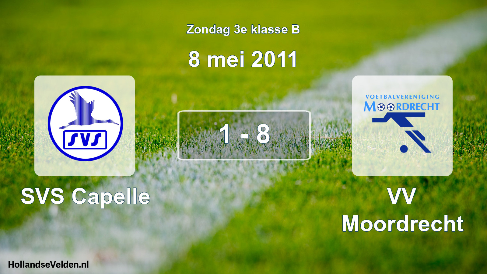 Total number of matches played: SVS Capelle - VV Moordrecht 1 - 8 (8 May 2011)