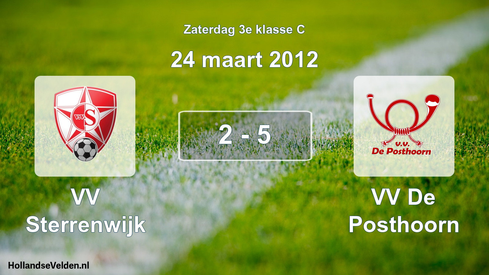 Total number of matches played: VV Sterrenwijk - VV De Posthoorn 2 - 5 (24 March 2012)