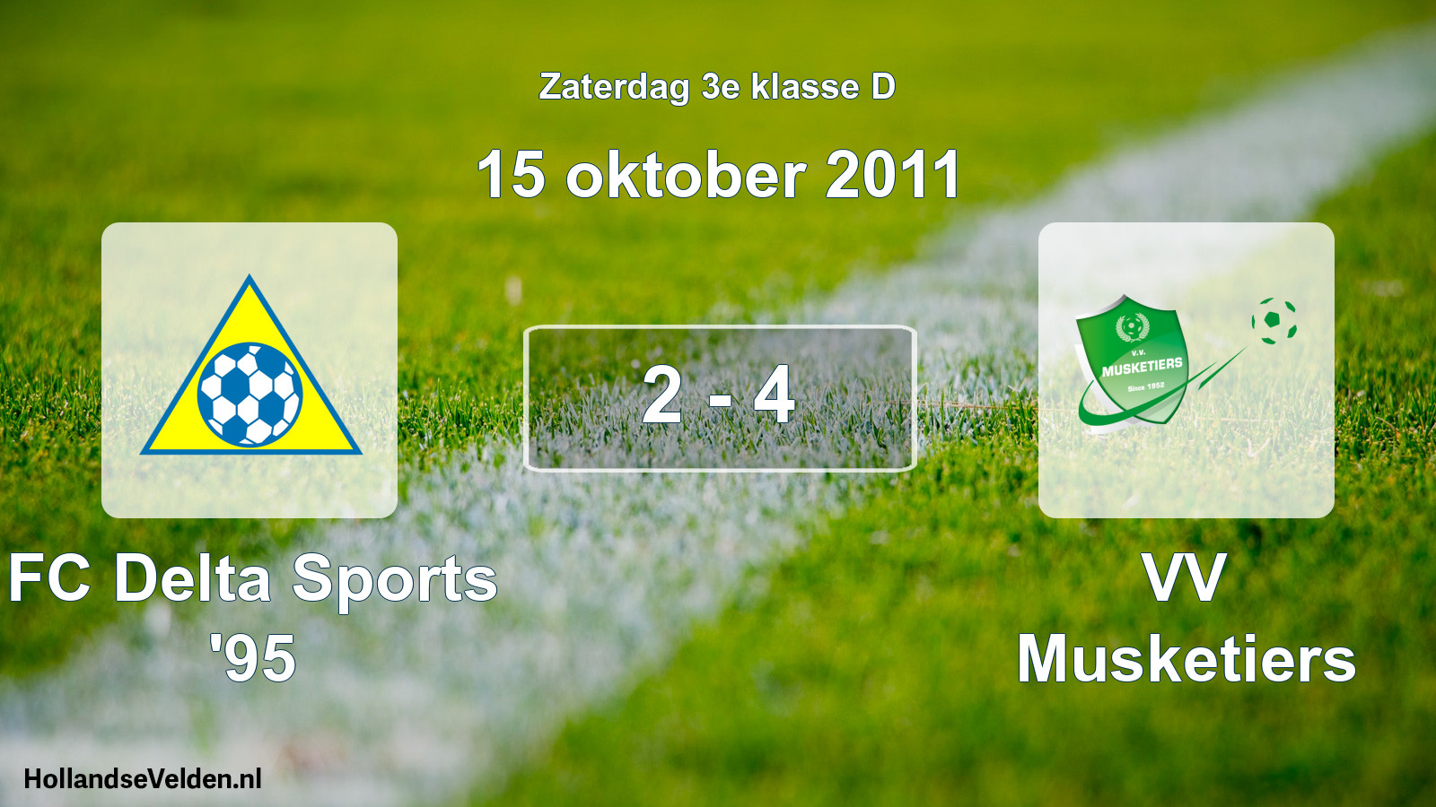 Total number of matches played: FC Delta Sports '95 - VV Musketiers 2 - 4 (15 October 2011)