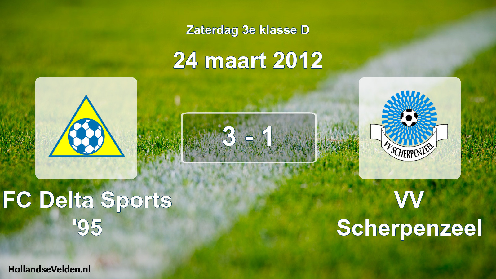 Total number of matches played: FC Delta Sports '95 - VV Scherpenzeel 3 - 1 (24 March 2012)
