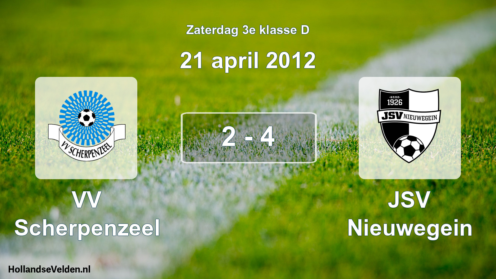 Total number of matches played: VV Scherpenzeel - JSV Nieuwegein 2 - 4 (21 April 2012)