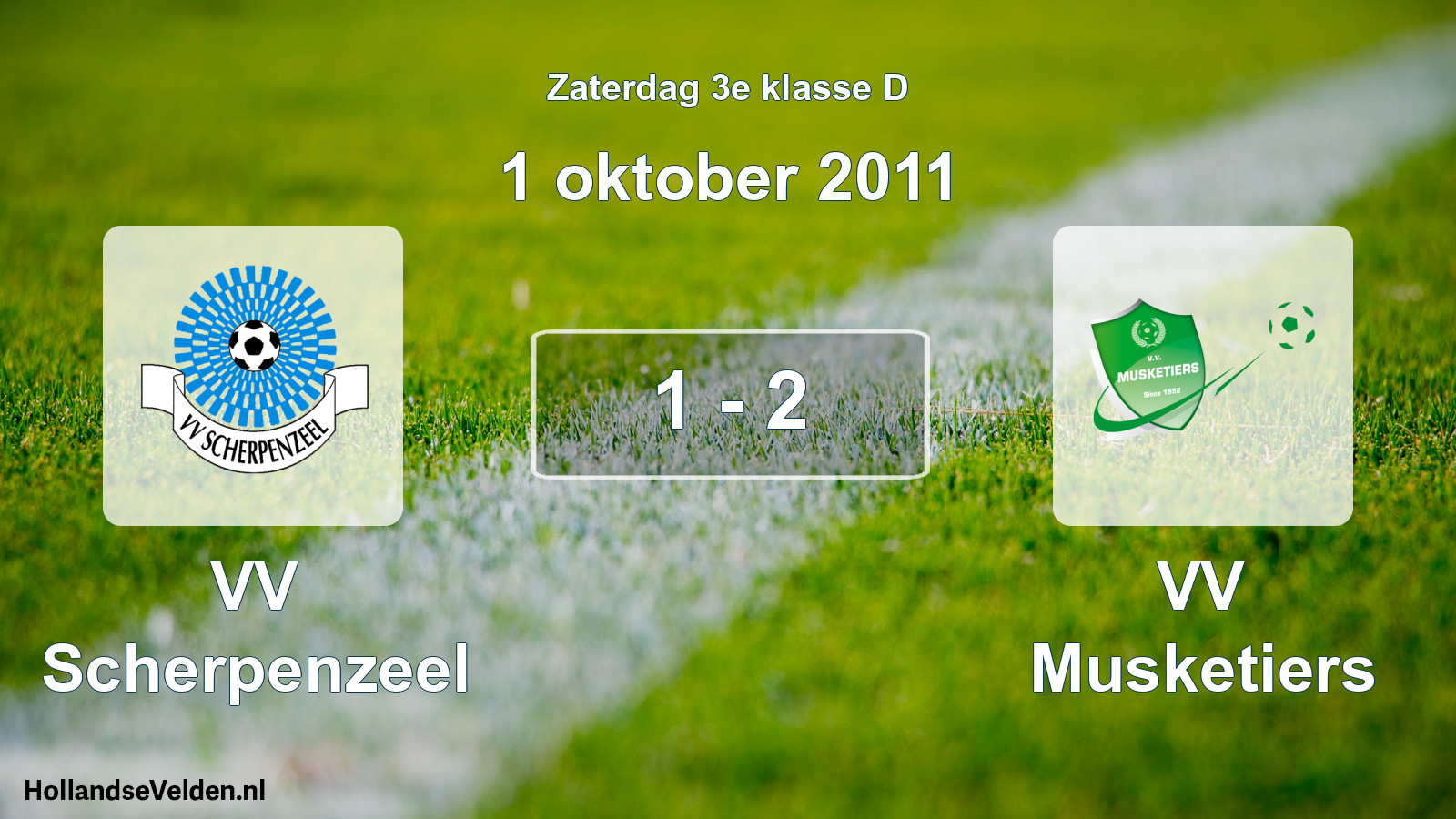 Total number of matches played: VV Scherpenzeel - VV Musketiers 1 - 2 (1 October 2011)