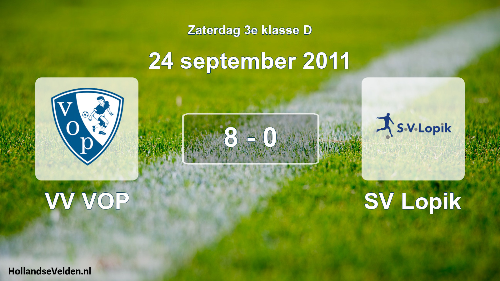 Total number of matches played: VV VOP - SV Lopik 8 - 0 (24 September 2011)