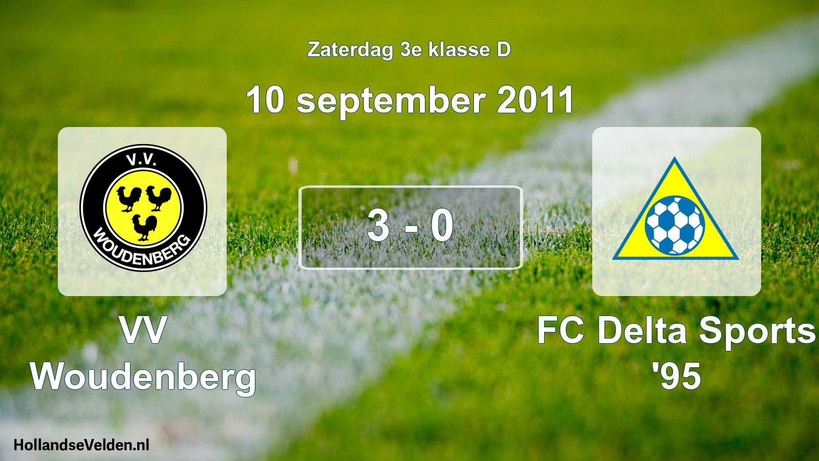 Total number of matches played: VV Woudenberg - FC Delta Sports '95 3 - 0 (10 September 2011)