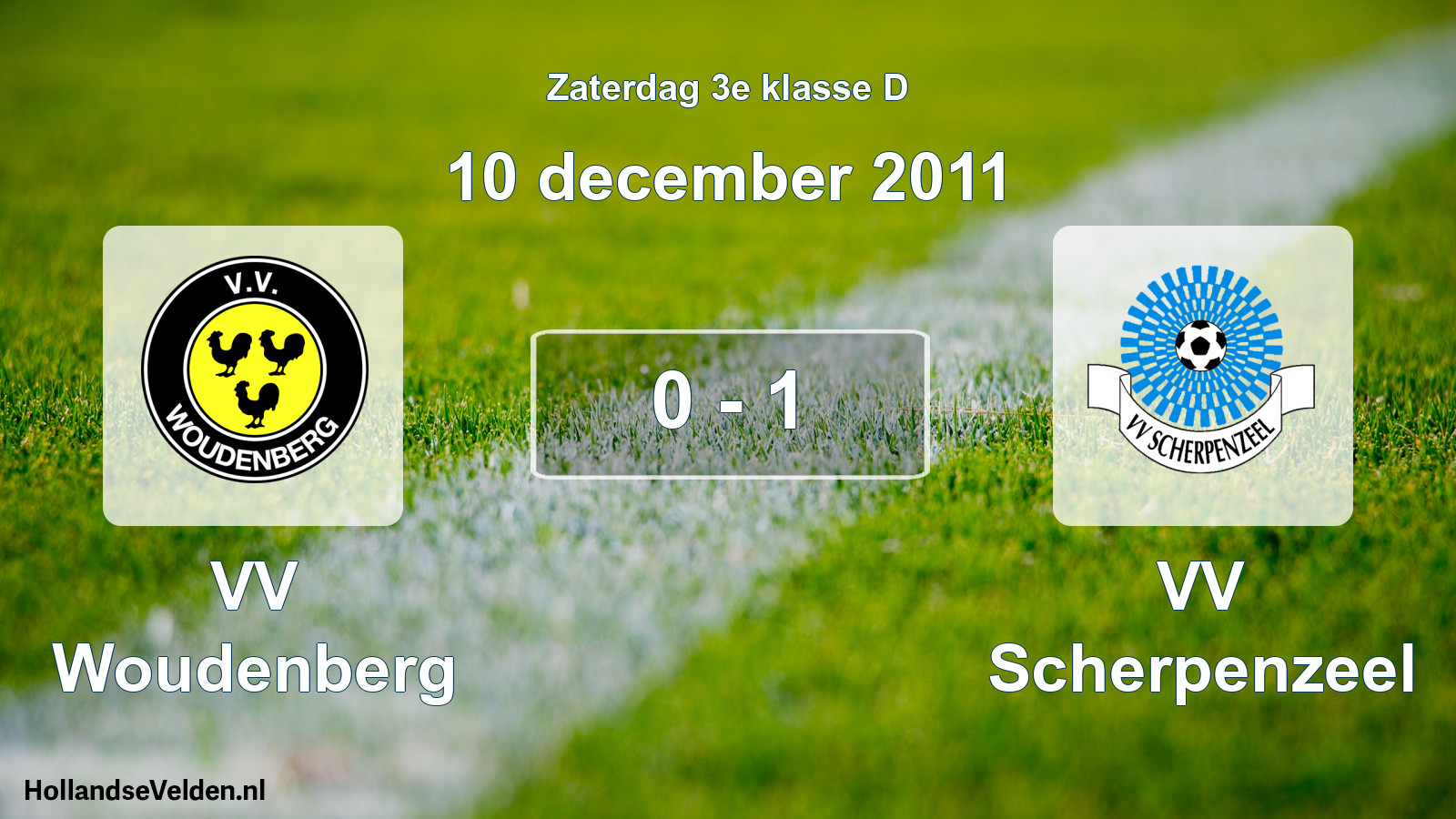 Total number of matches played: VV Woudenberg - VV Scherpenzeel 0 - 1 (10 December 2011)