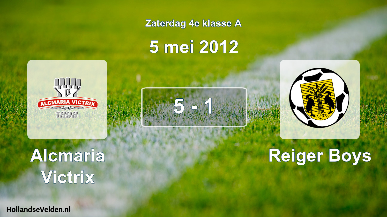 Total number of matches played: Alcmaria Victrix - Reiger Boys 5 - 1 (5 May 2012)