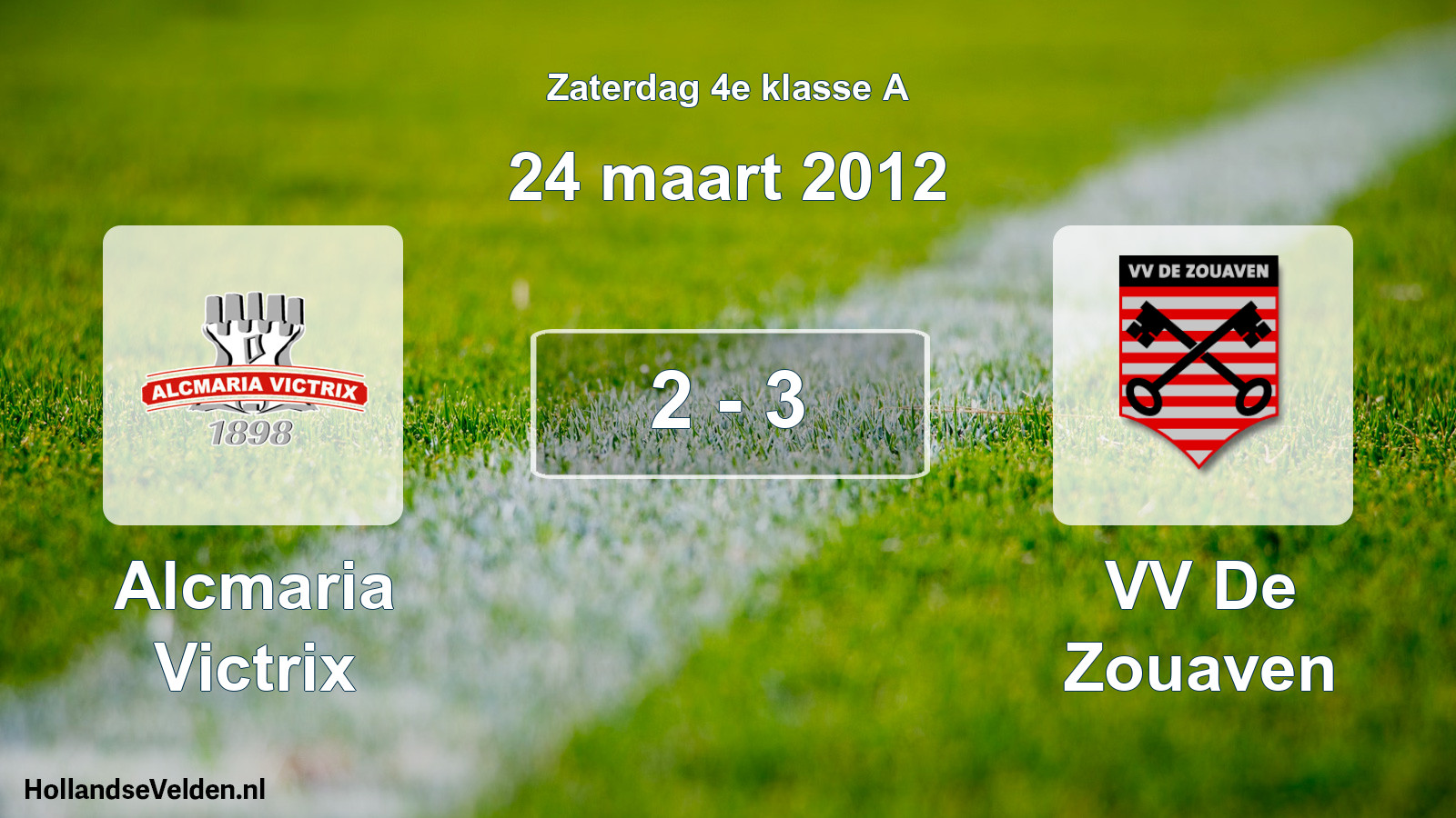 Total number of matches played: Alcmaria Victrix - VV De Zouaven 2 - 3 (24 March 2012)