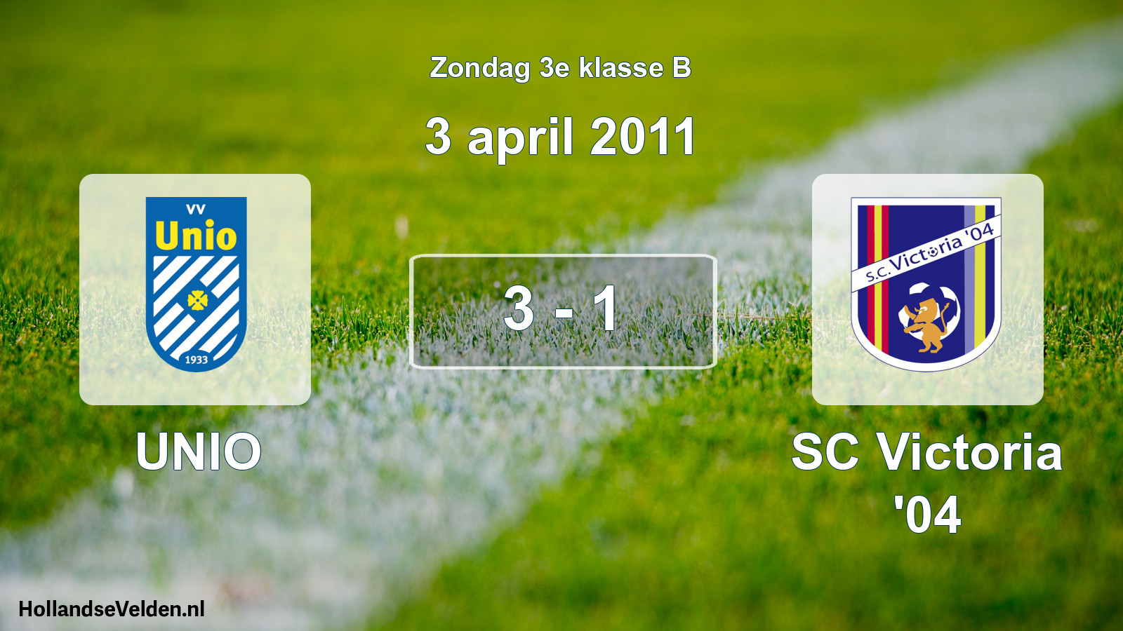 Total number of matches played: UNIO - SC Victoria '04 3 - 1 (3 April 2011)