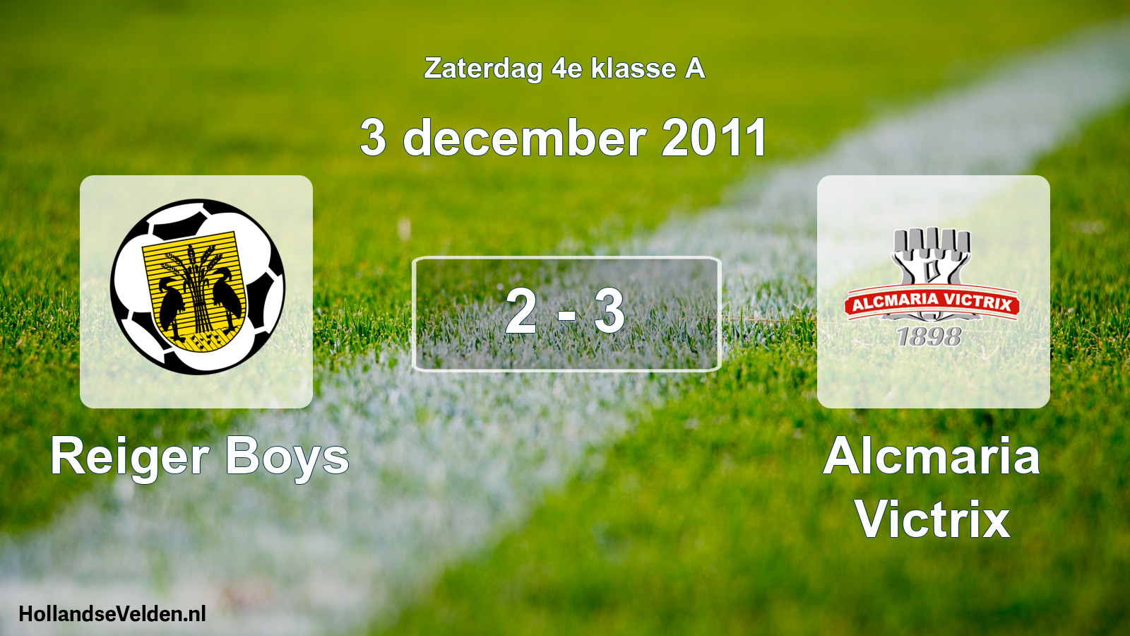 Total number of matches played: Reiger Boys - Alcmaria Victrix 2 - 3 (3 December 2011)