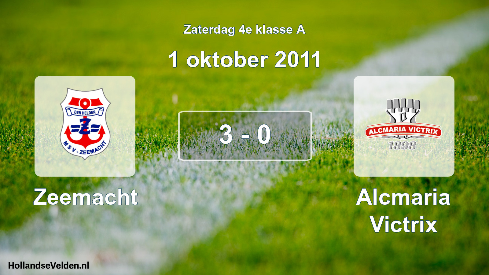 Total number of matches played: Zeemacht - Alcmaria Victrix 3 - 0 (1 October 2011)