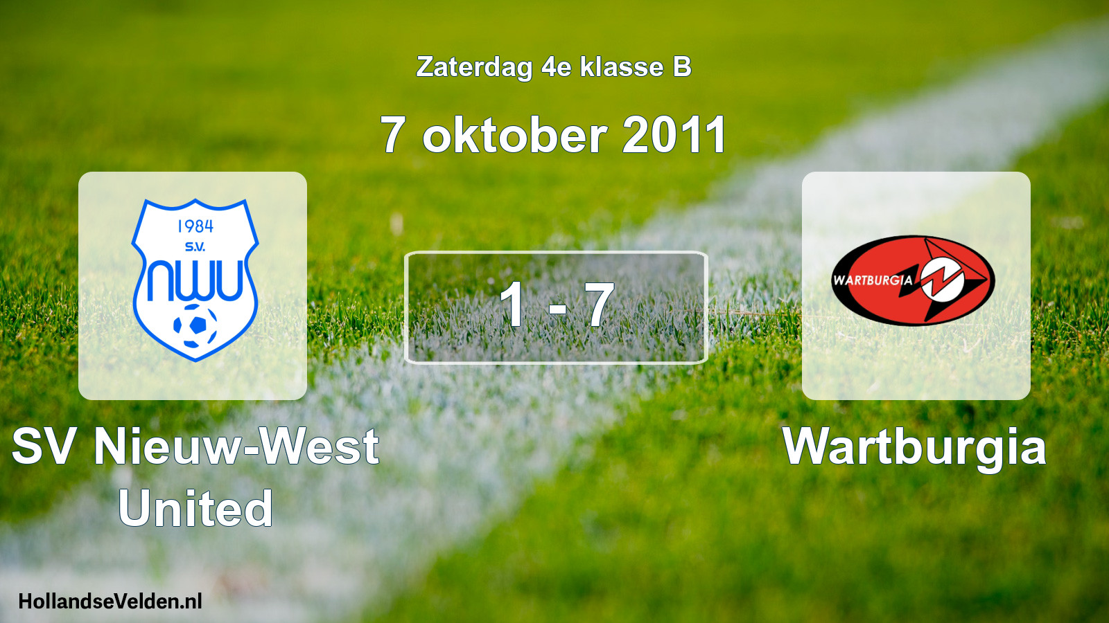 Total number of matches played: SV Nieuw-West United - Wartburgia 1 - 7 (7 October 2011)