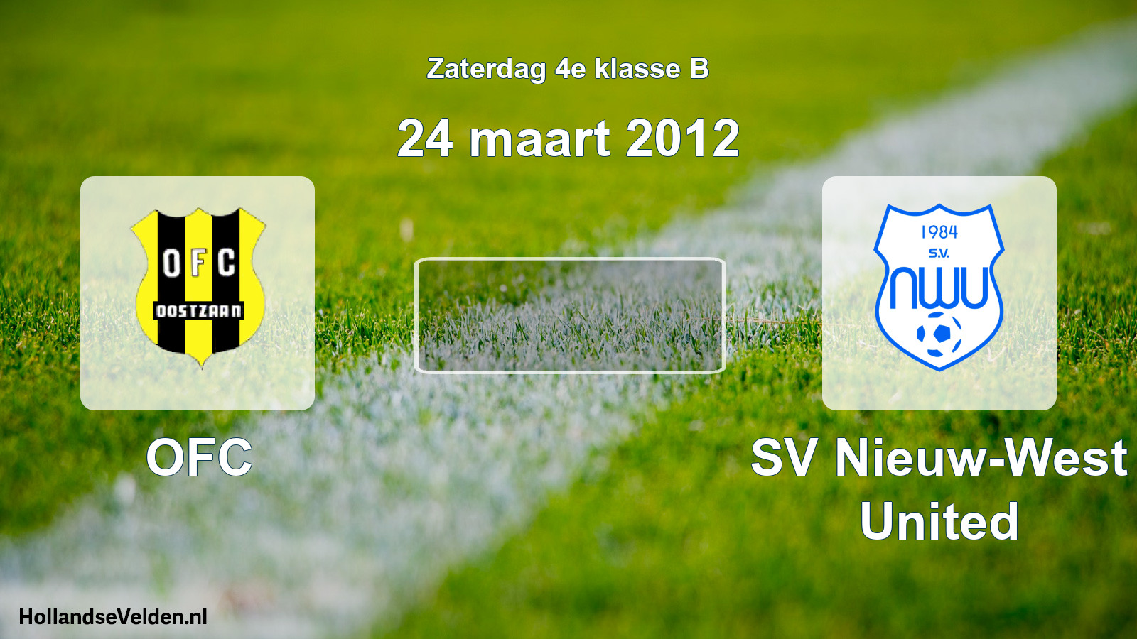 Scheduled Match: OFC - SV Nieuw-West United (24 March 2012)