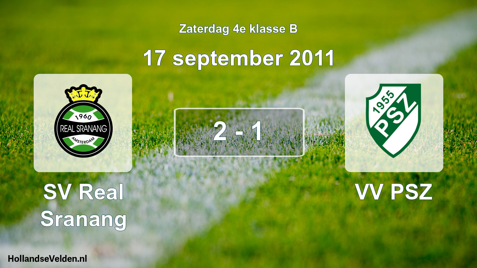 Total number of matches played: SV Real Sranang - VV PSZ 2 - 1 (17 September 2011)