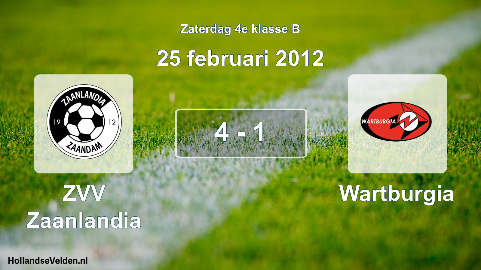 Total number of matches played: ZVV Zaanlandia - Wartburgia 4 - 1 (25 February 2012)