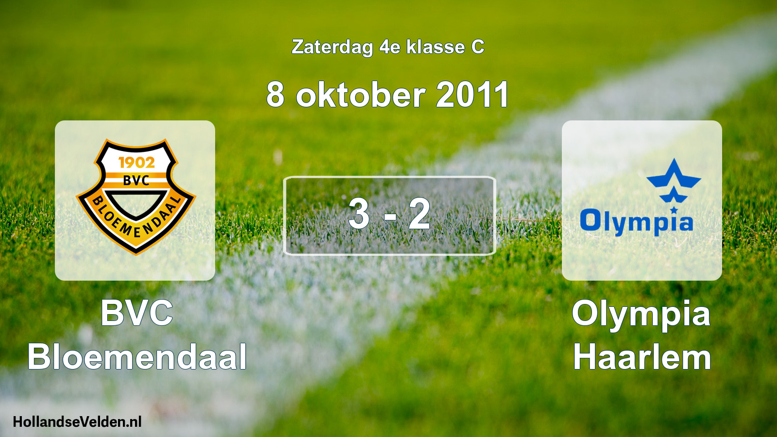 Total number of matches played: BVC Bloemendaal - Olympia Haarlem 3 - 2 (8 October 2011)