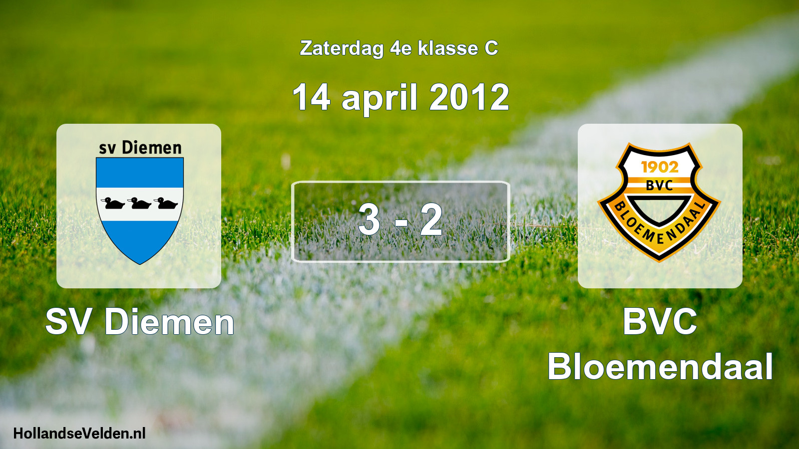 Total number of matches played: SV Diemen - BVC Bloemendaal 3 - 2 (14 April 2012)