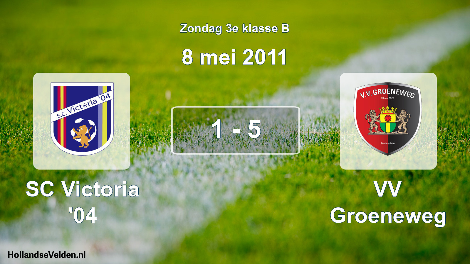 Total number of matches played: SC Victoria '04 - VV Groeneweg 1 - 5 (8 May 2011)