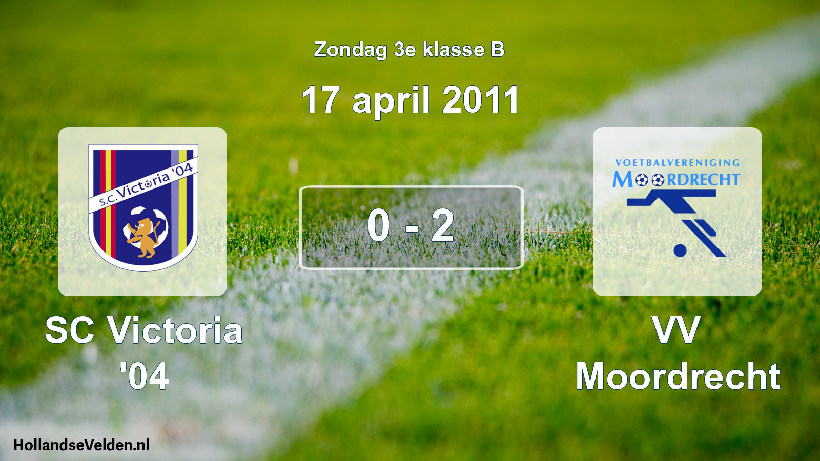 Total number of matches played: SC Victoria '04 - VV Moordrecht 0 - 2 (17 April 2011)