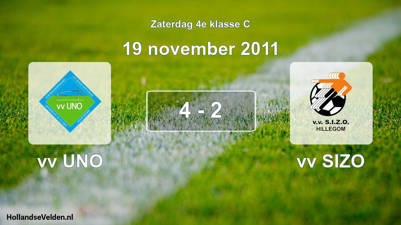 Total number of matches played: vv UNO - vv SIZO 4 - 2 (19 November 2011)