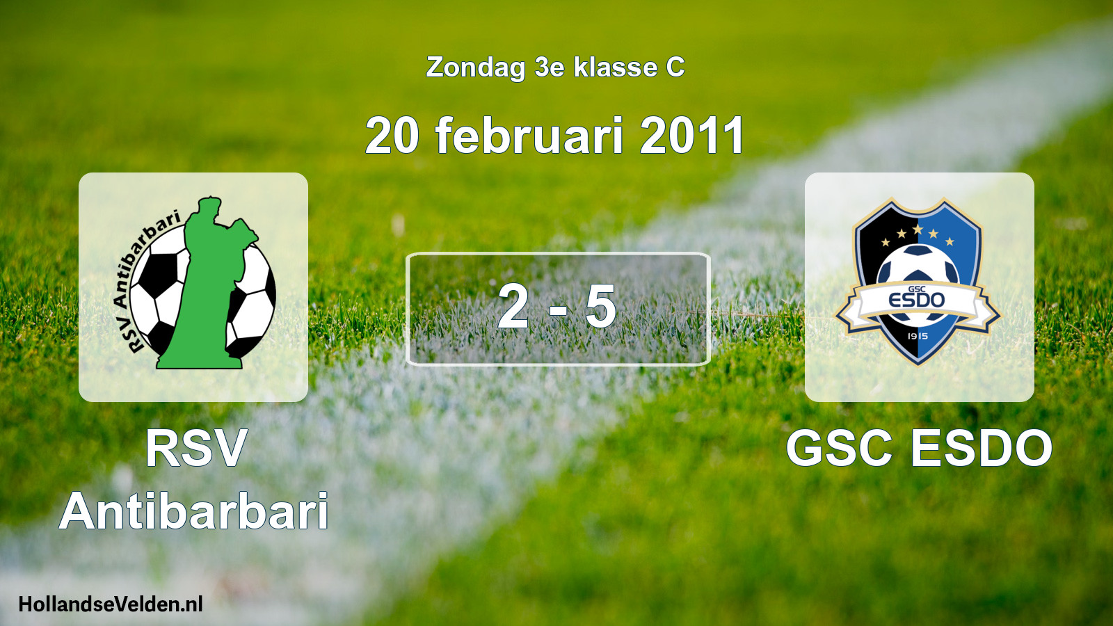 Total number of matches played: RSV Antibarbari - GSC ESDO 2 - 5 (20 February 2011)