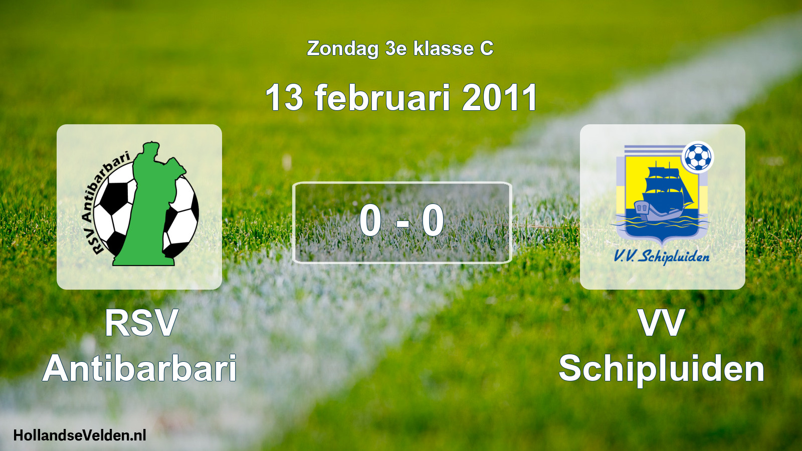 Total number of matches played: RSV Antibarbari - VV Schipluiden 0 - 0 (13 February 2011)