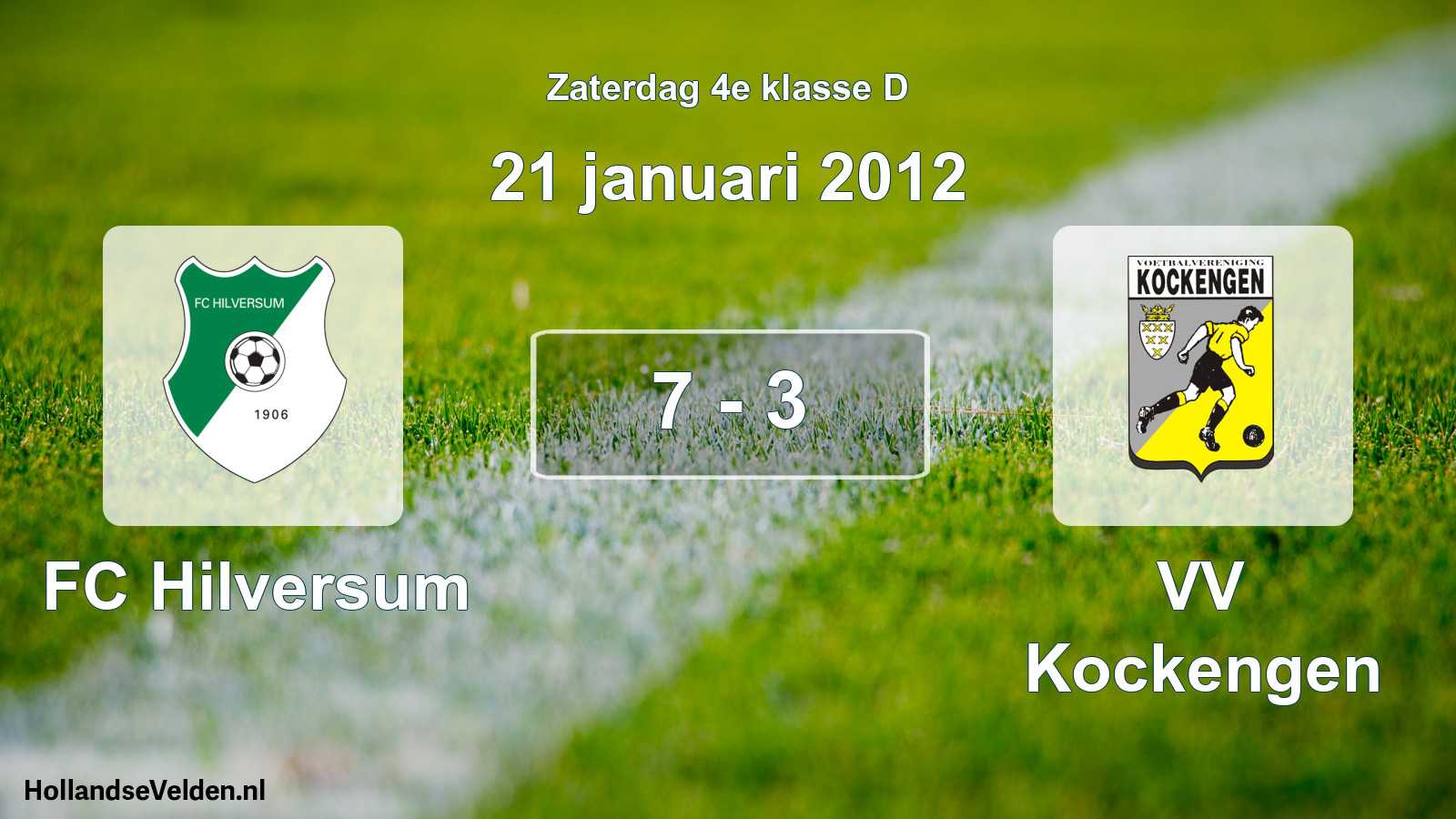 Total number of matches played: FC Hilversum - VV Kockengen 7 - 3 (21 January 2012)
