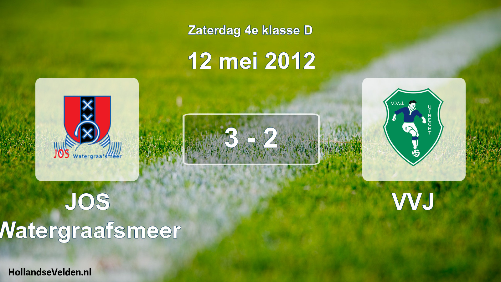 Total number of matches played: JOS Watergraafsmeer - VVJ 3 - 2 (12 May 2012)