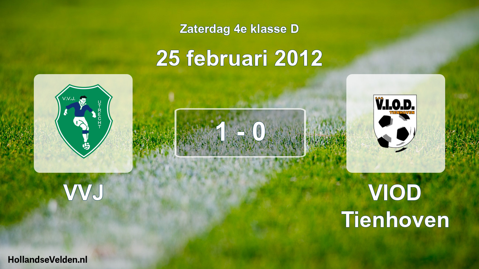 Total number of matches played: VVJ - VIOD Tienhoven 1 - 0 (25 February 2012)
