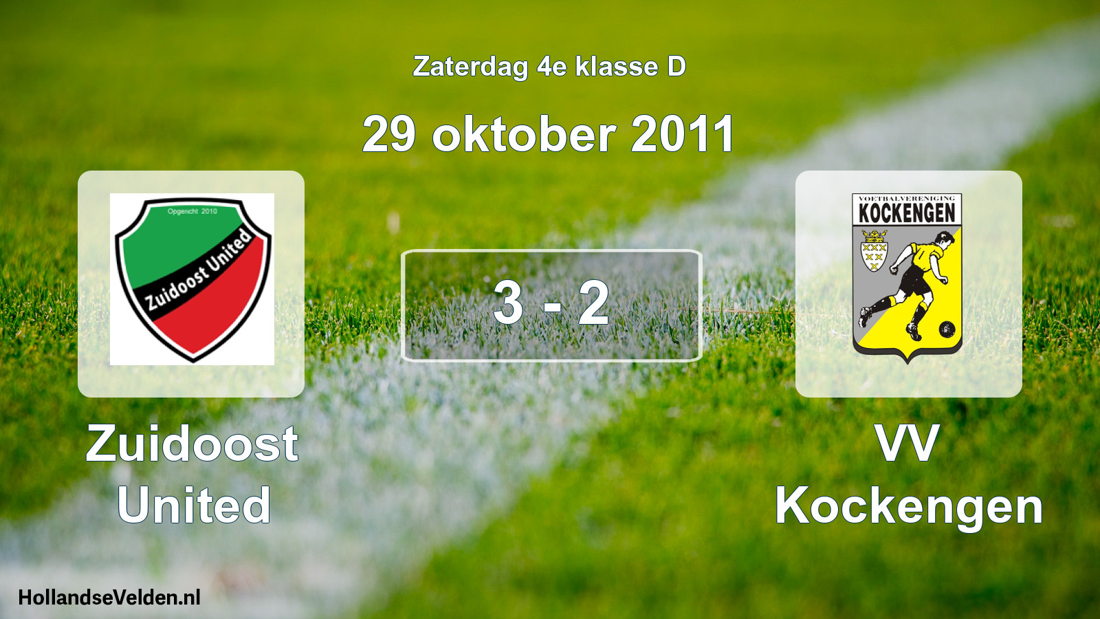 Total number of matches played: Zuidoost United - VV Kockengen 3 - 2 (29 October 2011)